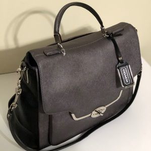 Coach Madison Saffiano Leather Flap Satchel